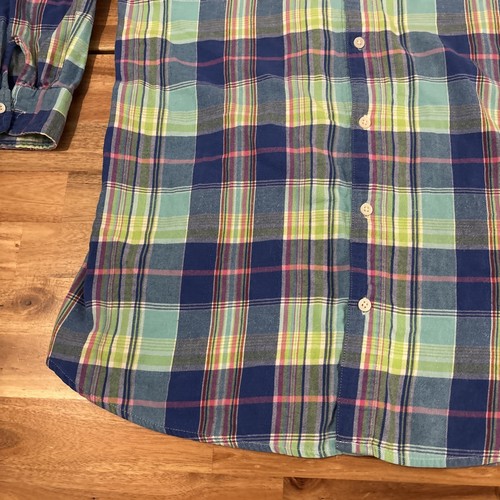 Lauren RALPH LAUREN blau kariertes Maxi Hemd kurzes Kleid großer Kragen Knöpfe - Bild 8 von 13