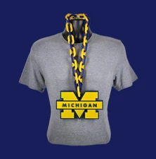 University of Michigan Wolverines Big M Logo Fan Chain Necklace NCAA Man Cave