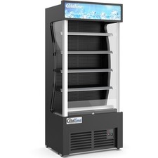 36" Black Open Air Refrigerated Display Merchandiser