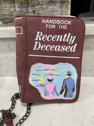 HANDBOOK FOR THE RECENTLY DECEASED BEETLEJUICE CROSSBODY PURSE POCKETBOOK NWOT - Picture 1 of 13