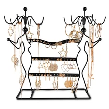 Super Z Outlet Jewelry Organizer Two Lady Earring Holder,Necklace Stand Display