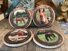 Vintage ThirstyStone Sandstone Coasters Horse Design  Set Of 4 Equestrian