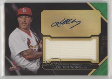 2016 Topps Triple Threads Unity Jumbo Relics Emerald 2/50 Kolten Wong Auto s3g