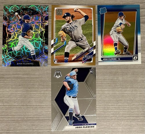 Josh Fleming Rookie Lot of (4) Cards RC Rays /2021