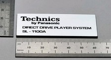 Technics SL-1110A Turntable  Equipment Badge Logo Premium Silver With Adhesive