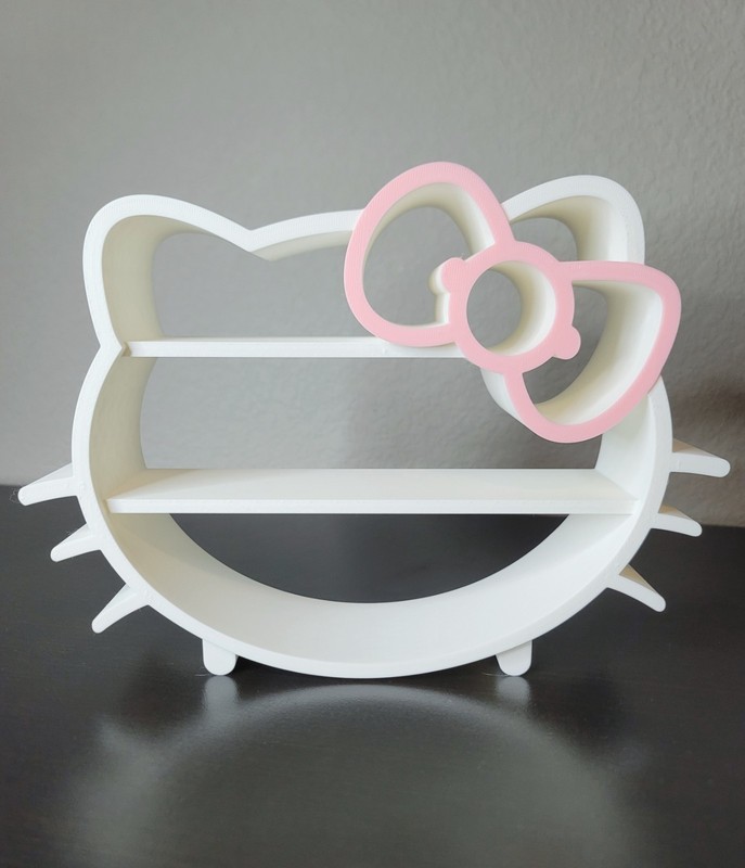Hello Kitty White Pink Shelf Kawaii Miniature Display Organizer Sanrio Decor Cat