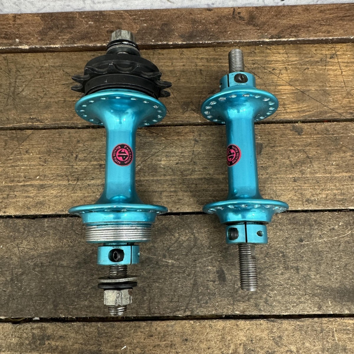 Vintage JP BMX Hub Set Blue 36H Sealed Bearing Front Rear Blue 90s
