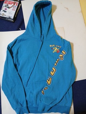 Pac-man Hoodie, Blue, Unisex Or Mens Medium