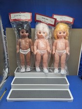 Lot Of 3 Fibre Craft 13" Angel Dolls Black Blonde White Hair 3049 blue Eyes T