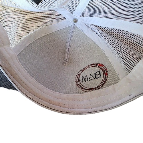 BAM Be A Man Snap Back Hat Cap Gray White NEW - Picture 7 of 7