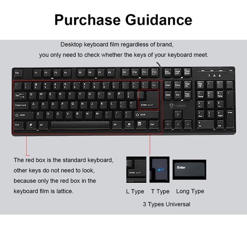 Universal Keypad Protector Skin Keyboard Cover Protective Film for Desktop PC - Afbeelding 3 van 18