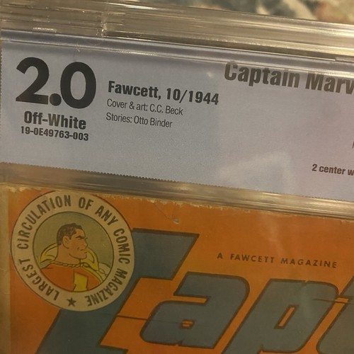 Oct 1944 Captain Marvel Adventures #40 C.C. Beck Cover Art CBCS 2.0 Boston - Picture 6 of 21