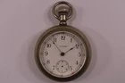 Antique Waltham 15 Jewels Nickel Silver Watch Pre-Owned Doesn't Run (43-06a)