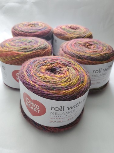 Rotes Herz ~ Rolle damit Melange Garn ~ CURTAIN CALL Medium 4 ~ große Menge 5