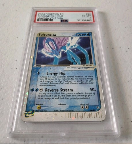 Suicune EX 94/95 - Team Magma Vs. Team Aqua *PSA 6 EX-NM* Holo Pokemon Card - Picture 2 of 7