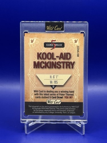 2024 Wild Card 5 Card Draw Kool-Aid McKinstry Auto 1/1 Pink Color Blast - Bild 2 von 2