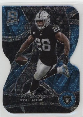 2022 Panini Spectra Neon Blue Prizm Die-Cut /50 Josh Jacobs #65 1qg0