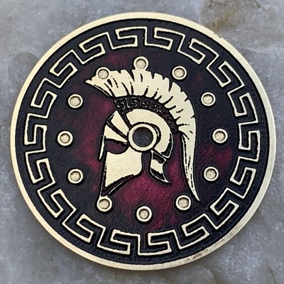 SPARTAN Ø 28,5 mm watch dial, deeply engraved, brass, enamel - for Seiko, Vostok