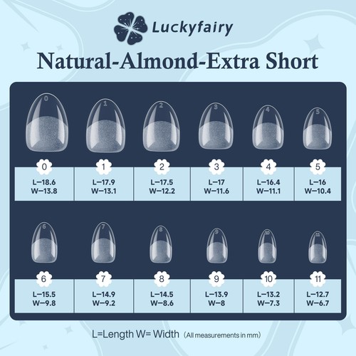 Extra Short Almond Fake Nails, 504pcs Soft Gel x Pre-Shaped Acrylic Nail Tips... - Picture 6 of 6