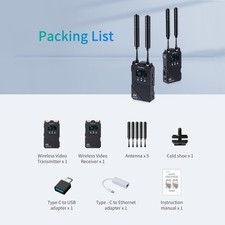 Feelworld WT1H 1000ft Wireless Video Transmission Dual HDMI Full Duplex Intercom