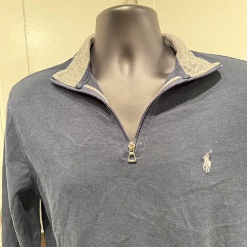 Polo Ralph Lauren Hemd Herren kleiner Pullover Langarm Viertelreißverschluss gebraucht, in einwandfreiem Zustand - Bild 3 von 9