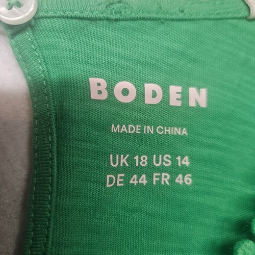 Boden Green Anya Broderie T-Shirt Size 14 Women's - 第 3/7 張圖片