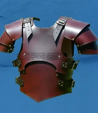 Handmade Brown Leather Breastplate – Viking Armor for SCA LARP Reenactment HMB