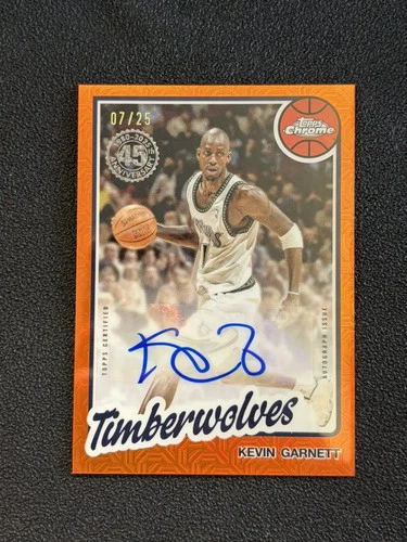 2025 Topps Chrome Kevin Garnett Chrome Autographs (RAW)