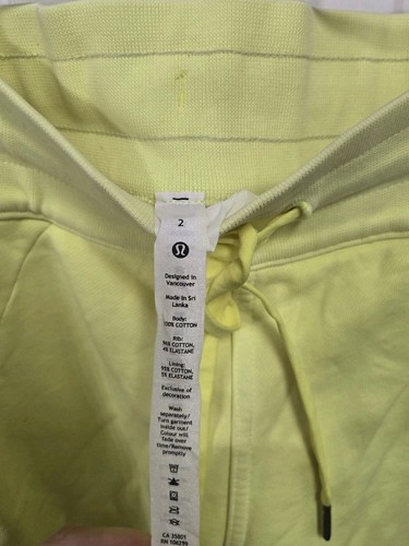 Yellow Lululemon Sweat Pants Size 2 - Picture 6 of 6