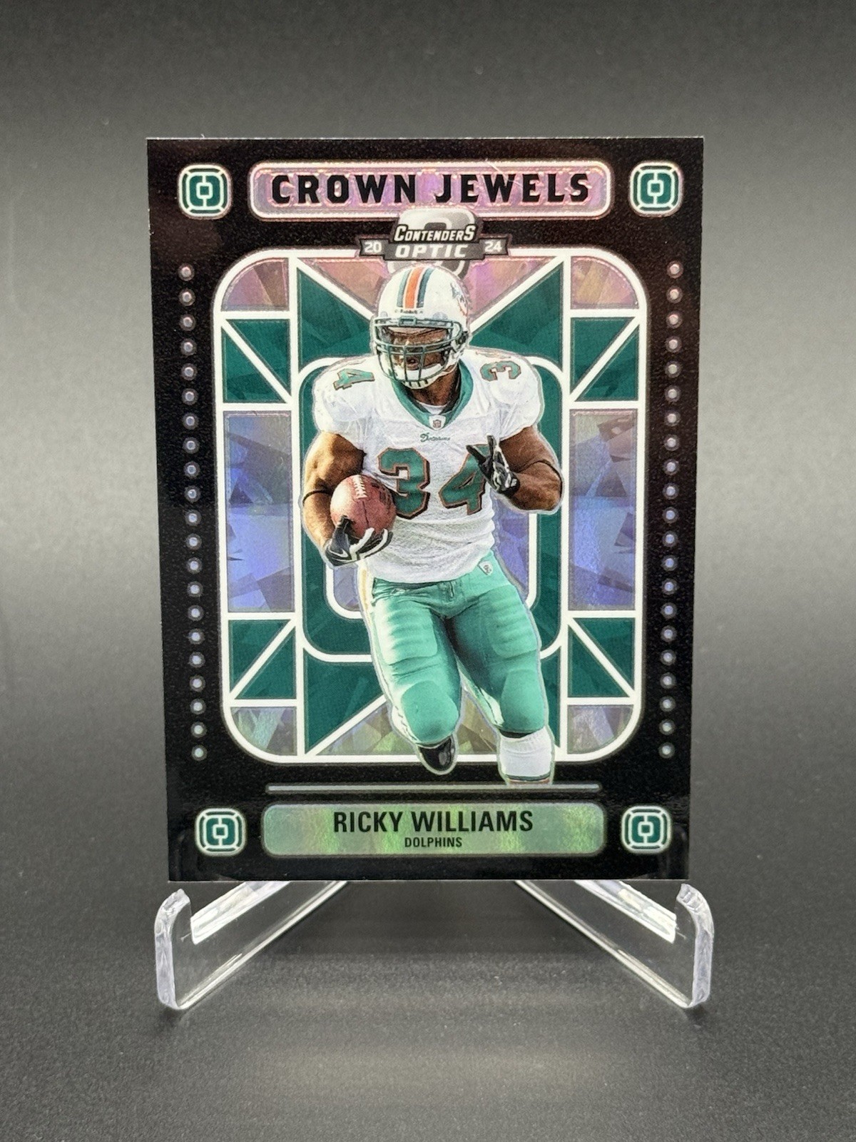 2024 Optic Contenders Crown Jewels Ricky Williams Dolphins CASE HIT! 🔥