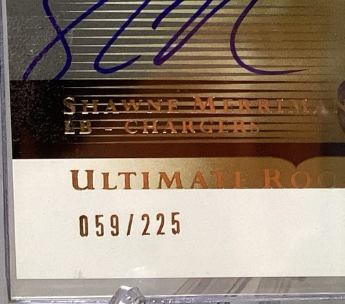 Ultimate Collection #249 2005 Shawne Merriman autógrafos radiocontrol automático 059/225 - Imagen 4 de 8