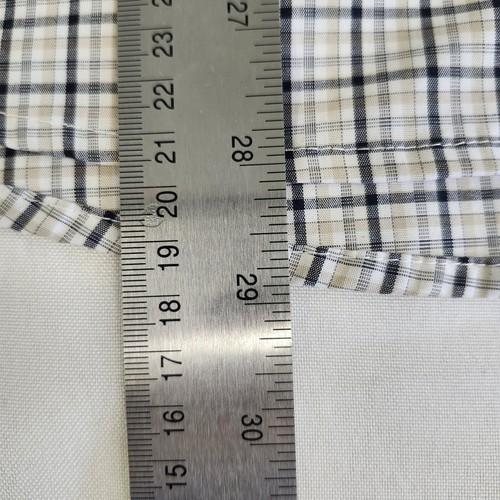 Stafford Regular Fit Men M 15-15.5 Plaid Long Sleeve Button Down Dress Shirt - Picture 6 of 14