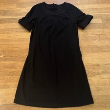 K black short sleeve slip on knee length shift dress size 12 b2