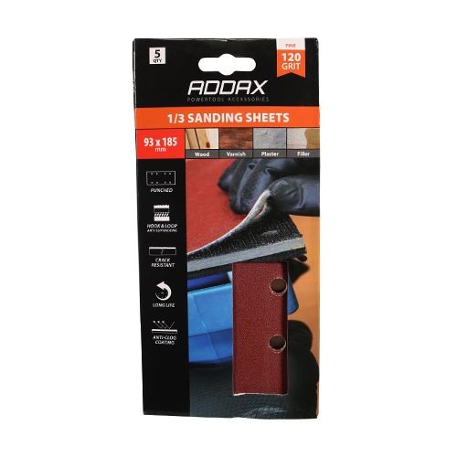Timco - 1/3 Schuurvellen - 120 Korrel - Rood - Afbeelding 2 van 3