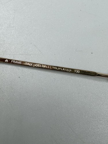 Vintage 1970s Gold Electroplated Eyeglass Frame 54□18 130 – Made in Italy - Picture 10 of 18