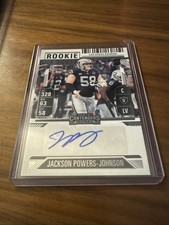 2024 Panini Contenders Jackson Powers-Johnson #297 Rookie Ticket Auto RC Raiders
