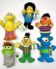 1999 Sesame Street Mini Beans Disney Kellogg's Toys Lot of 6 Guy Smiley Ernie