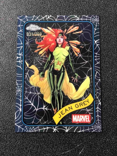 Jean Grey 2025 Topps Chrome Marvel Spider Web Refractor 031/399 #94