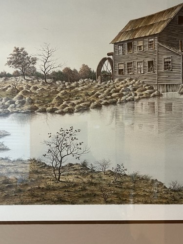 Butler Brown Millpond Reflections Matted/ Framed Lithograph Signed 25” X 22.5” - Picture 4 of 9