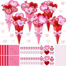 24 Pcs DIY Flower Bouquet Craft Kit - Perfect for Valentine's Day Gifts