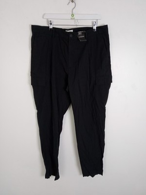 Autograph Men's Tapered Fit Cargo Trousers Black W40'' L33'' New