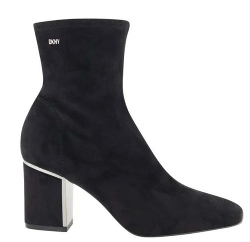 DKNY Ladies' Size 11 Stretch Bootie Block Heel Boots, Black - Picture 2 of 5