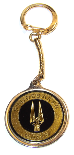 VINTAGE STUDEBAKER HAWK SCHLÜSSELANHÄNGER! GOLDFARBEN! MADE IN USA!