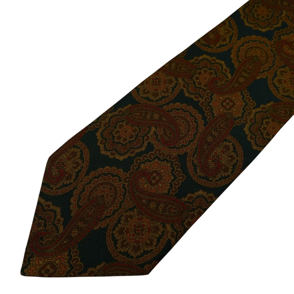 Corbata Botánica 500 Seda Marrón Paisley Japón (Impuesto de Importación de EE. UU. Incluido) Foto 2 de 4