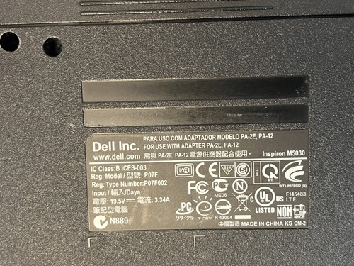 Dell Inspiron M5030 P07F Laptop 15.6" Screen Intel Celeron 925 4GB Ram Windows - Picture 15 of 15