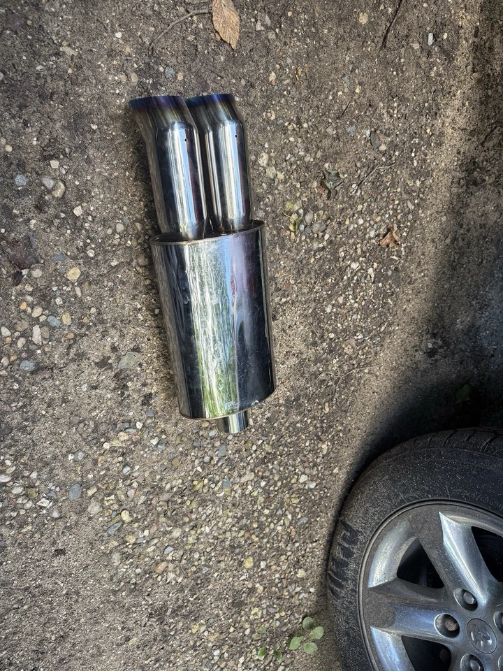 Silenciador de escape universal doble punta NUEVO Foto 2 de 4