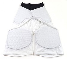 McDavid Padded Football Compression Shorts Pads White XL New MD737