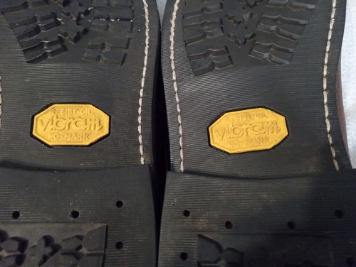 ORVIS GOKEY VINTAGE Bison moc-toe boat brown leather shoes, vibram sole sz 11EE - Picture 9 of 10