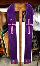 Used Purple Stole for your Vestment, Double Sided (#1903) Chalice Co.