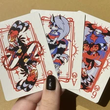 Helluva Boss Blitzø & Loona Gold Foil Playing Cards Shark Robot Exclusive